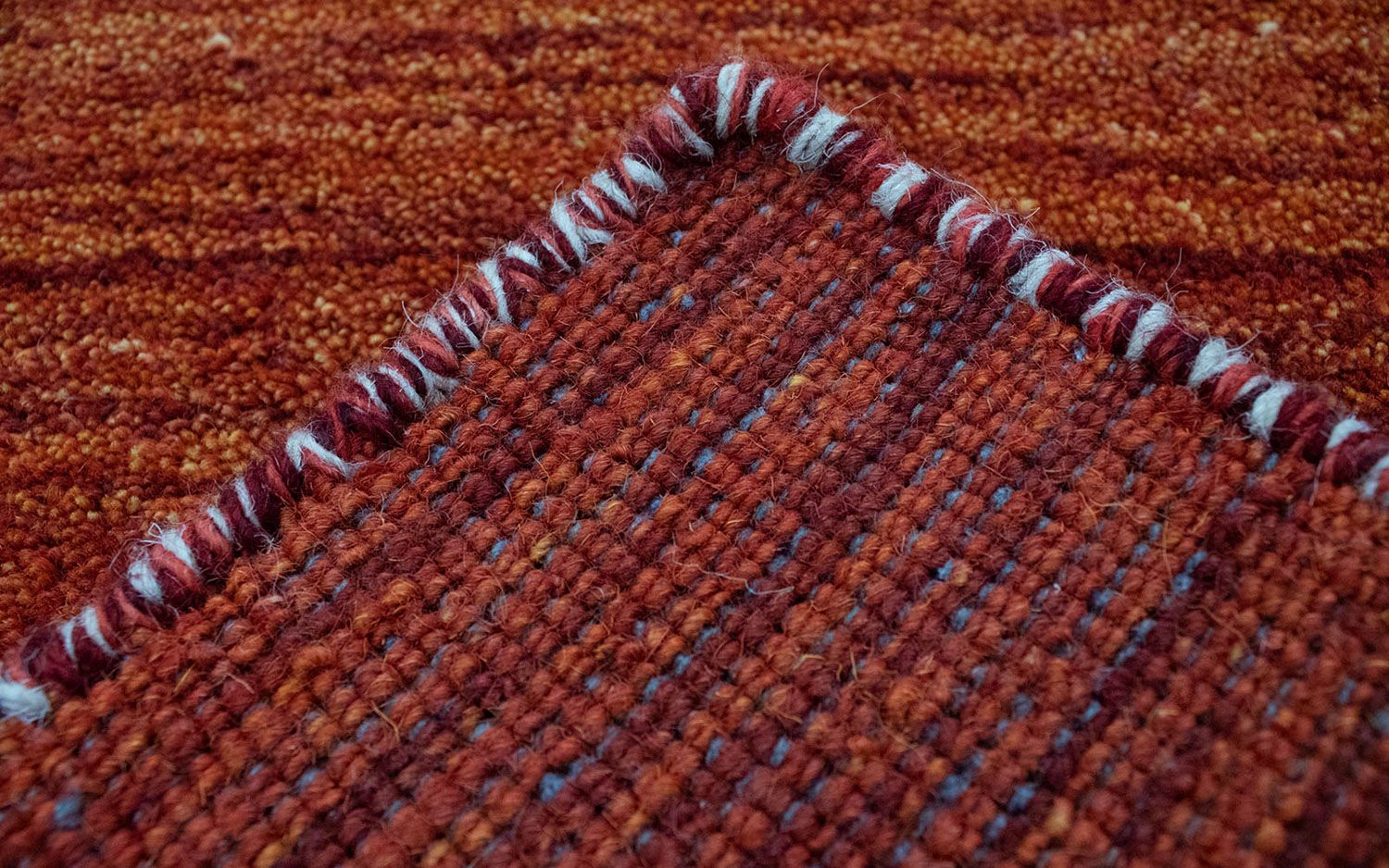 Tapis en laine - 112 x 60 cm - rouille