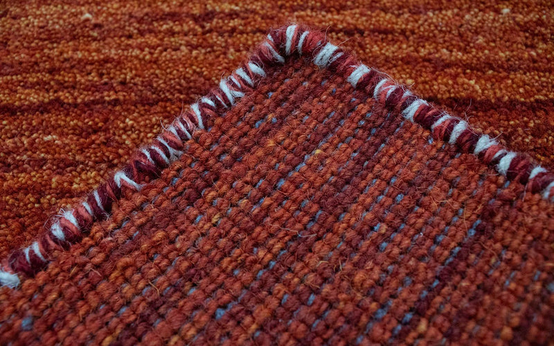 Tapis en laine - 112 x 60 cm - rouille