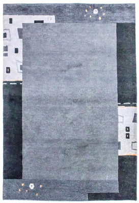 Tapis Népalais - 180 x 124 cm - argent
