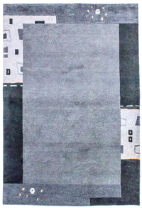 Tapis Népalais - 180 x 124 cm - argent