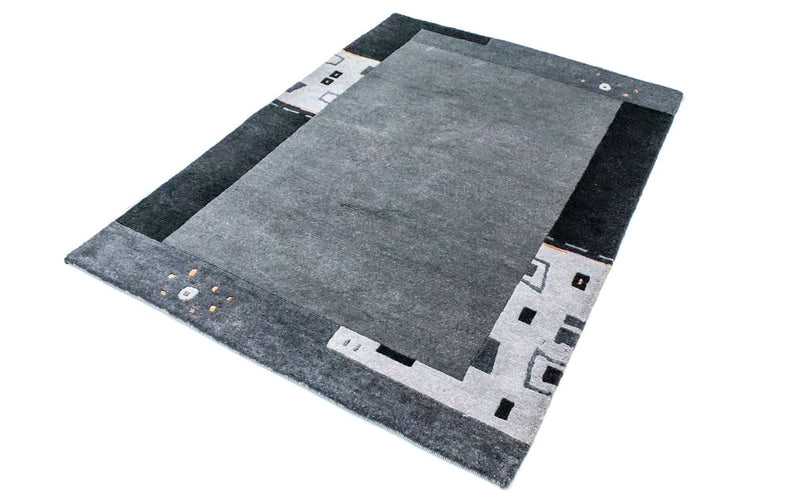 Tapis Népalais - 180 x 124 cm - argent