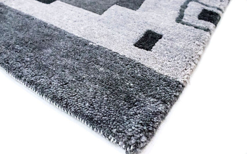 Tapis Népalais - 180 x 124 cm - argent