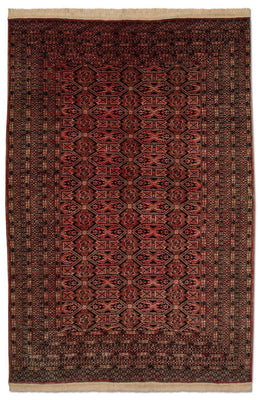 Tapis afghan - Boukhara - 191 x 123 cm - rouge clair
