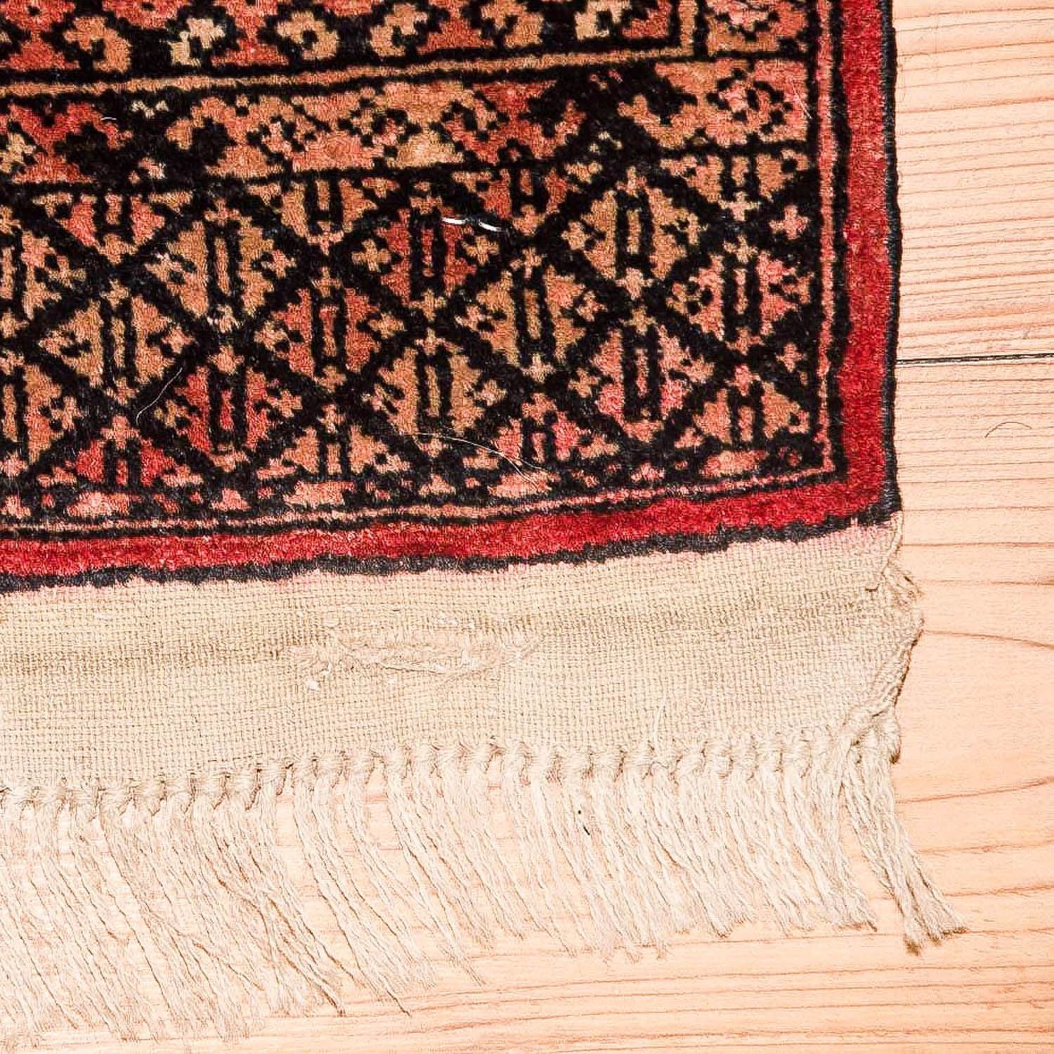 Tapis afghan - Boukhara - 191 x 123 cm - rouge clair