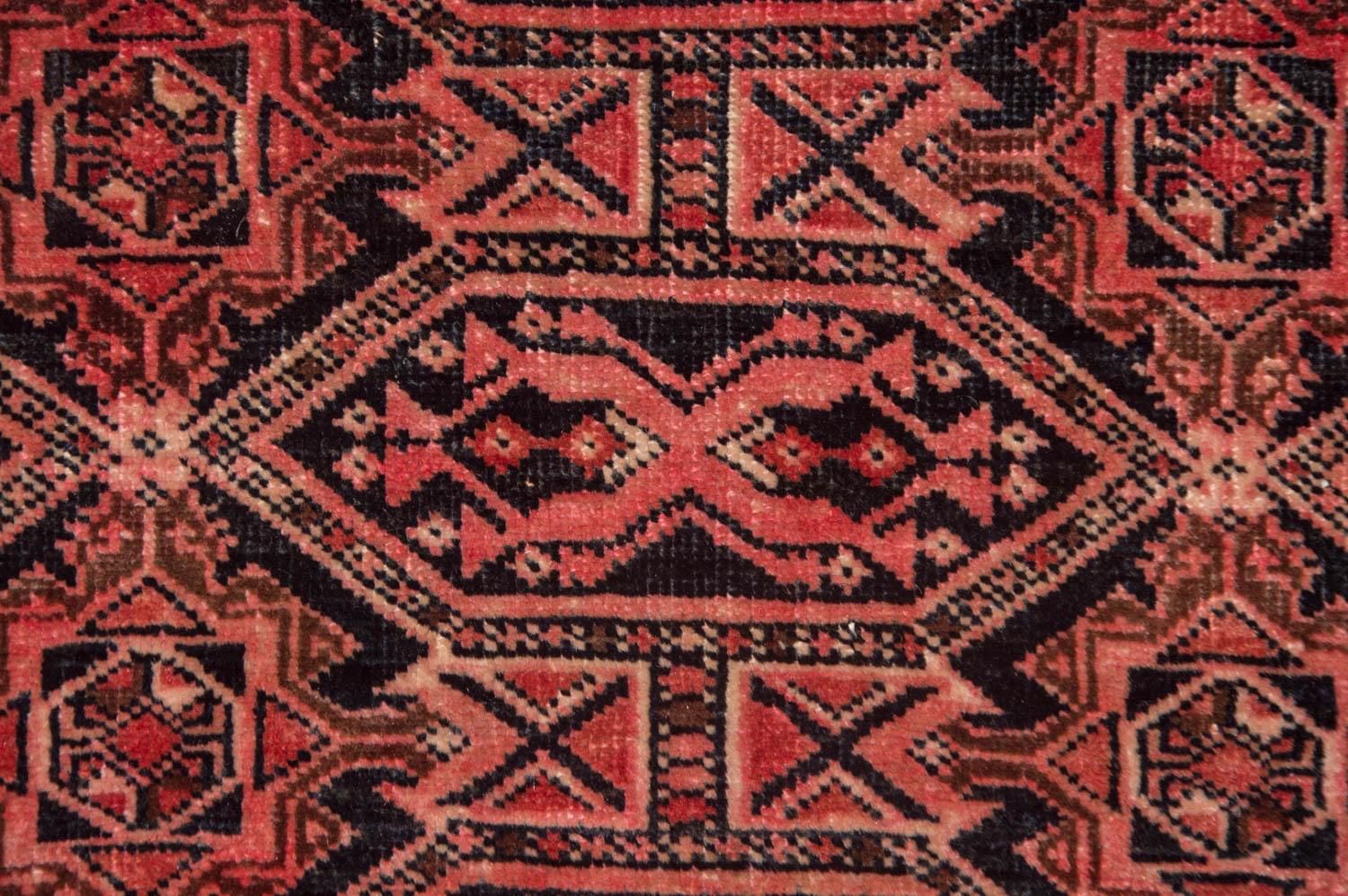 Tapis afghan - Boukhara - 191 x 123 cm - rouge clair