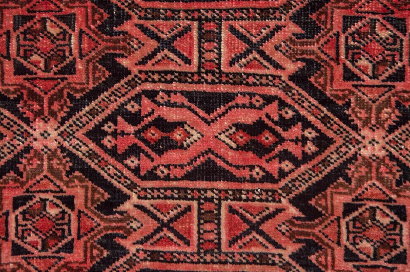 Tapis afghan - Boukhara - 191 x 123 cm - rouge clair