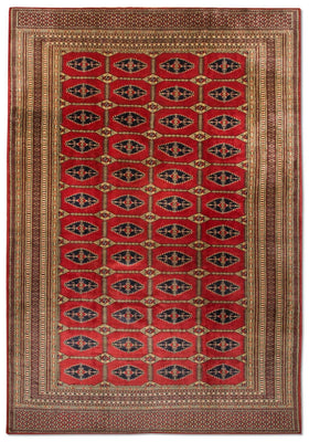 Tapis afghan - Boukhara - 292 x 188 cm - rouge
