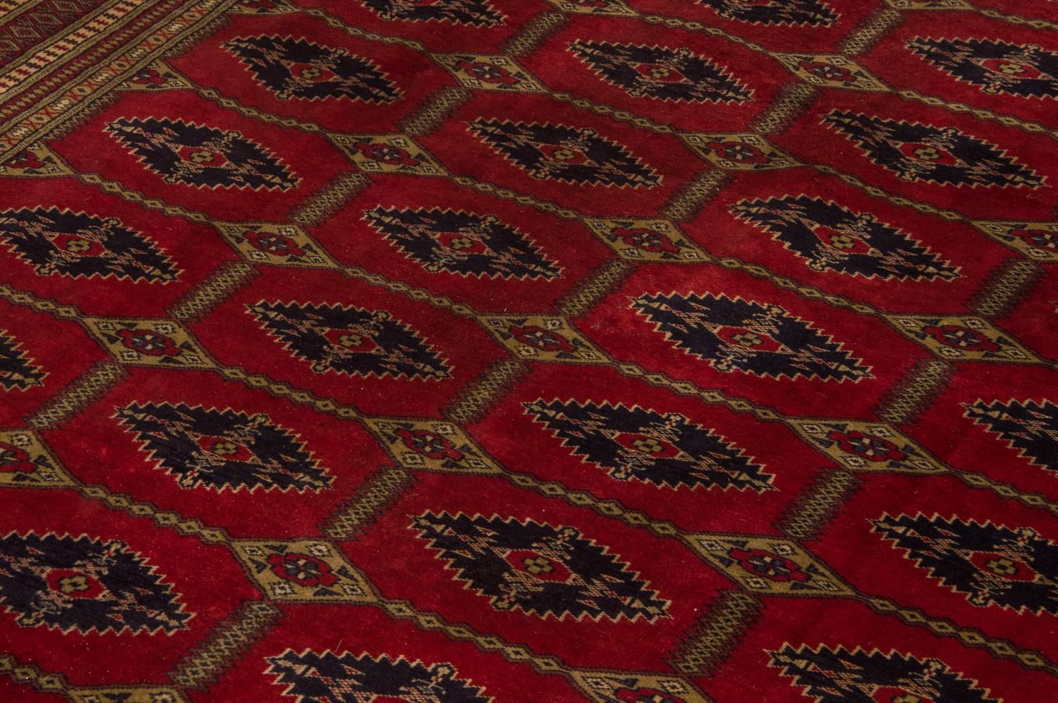 Tapis afghan - Boukhara - 292 x 188 cm - rouge