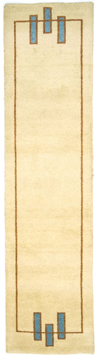 Tapis de couloir Tapis Gabbeh - Indus - 298 x 80 cm - beige
