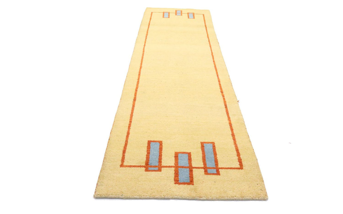 Tapis de couloir Tapis Gabbeh - Indus - 294 x 80 cm - beige