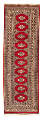 Tapis de couloir Tapis Pakistani - 247 x 83 cm - rouge foncé