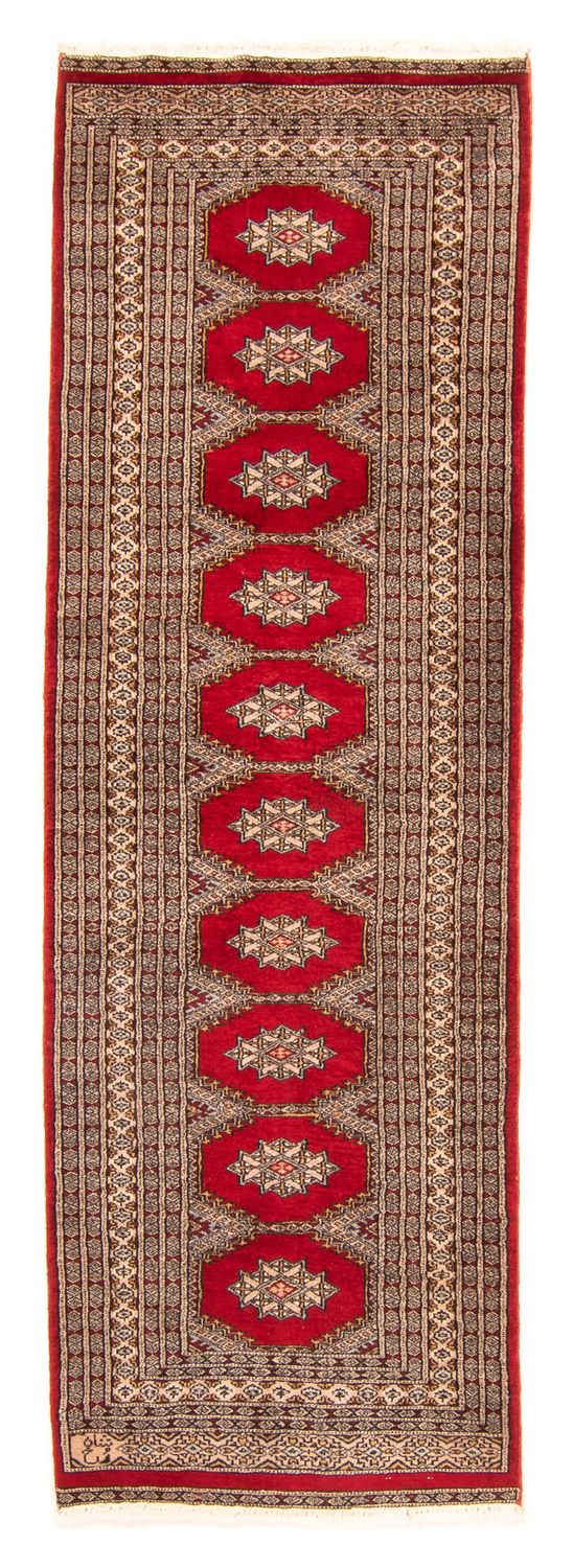 Tapis de couloir Tapis Pakistani - 247 x 83 cm - rouge foncé