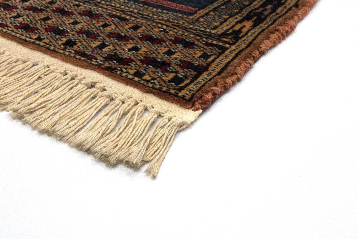 Tapis afghan - Boukhara carré  - 47 x 44 cm - bleu
