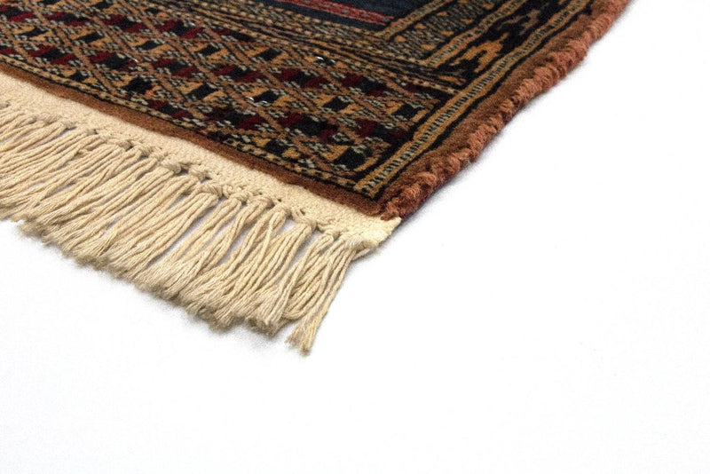 Tapis afghan - Boukhara carré  - 47 x 44 cm - bleu