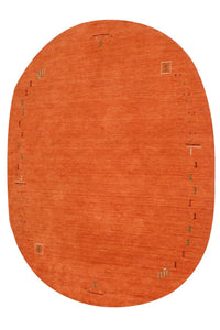 Tapis Gabbeh - Indus ronde  - 200 x 200 cm - orange