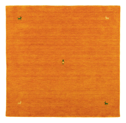 Tapis Gabbeh - Indus carré  - 250 x 250 cm - orange
