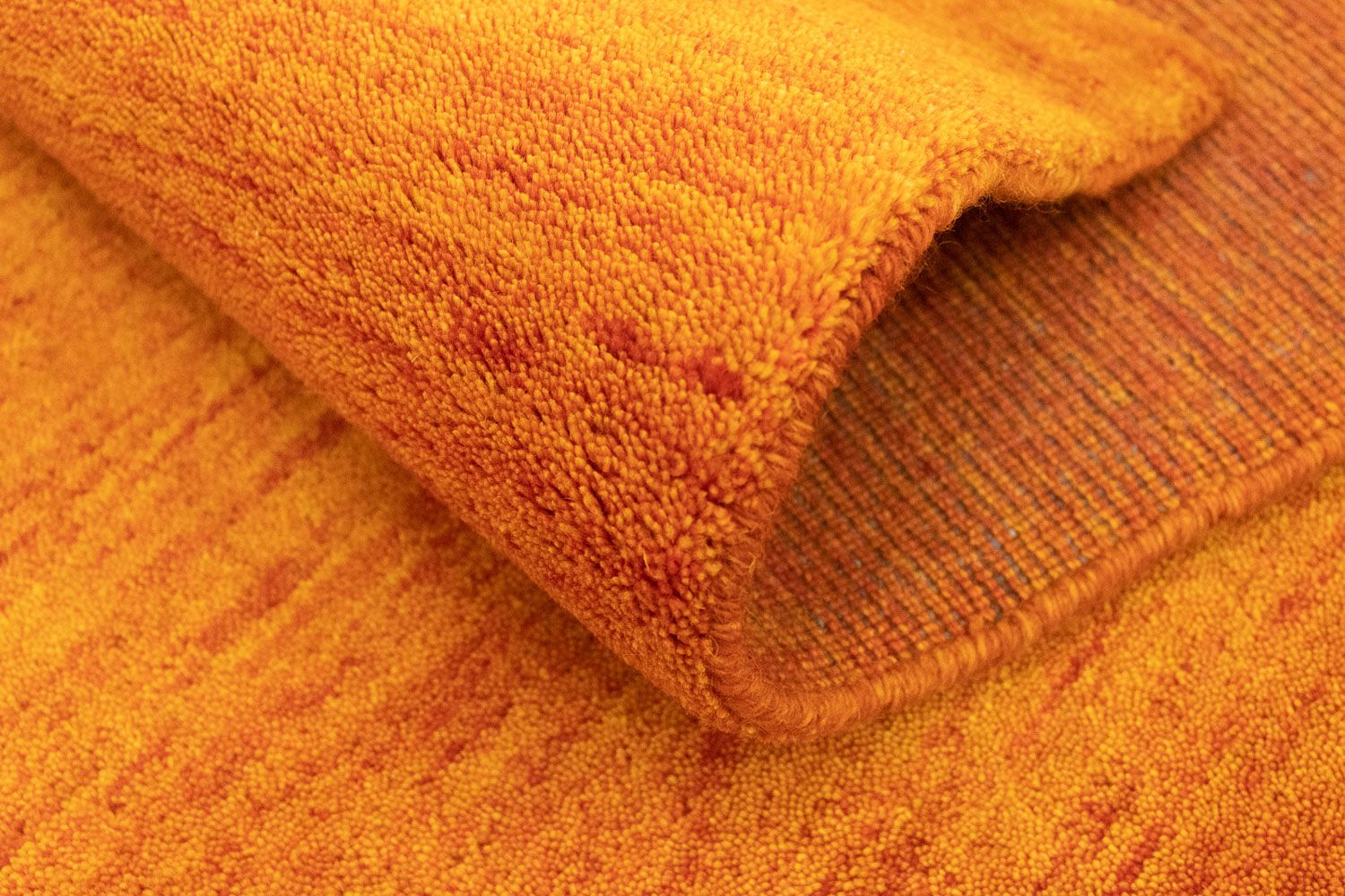 Tapis de couloir Tapis Gabbeh - Indus - 350 x 80 cm - orange