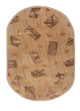 Tapis en laine ovale  - 240 x 150 cm - beige