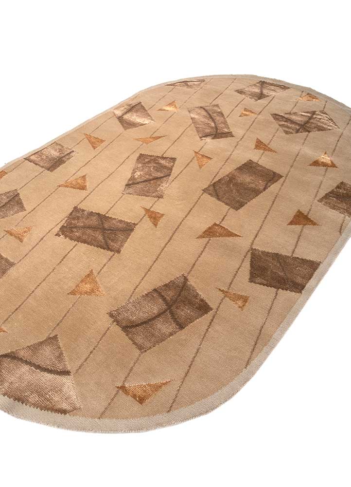 Tapis en laine ovale  - 240 x 150 cm - beige