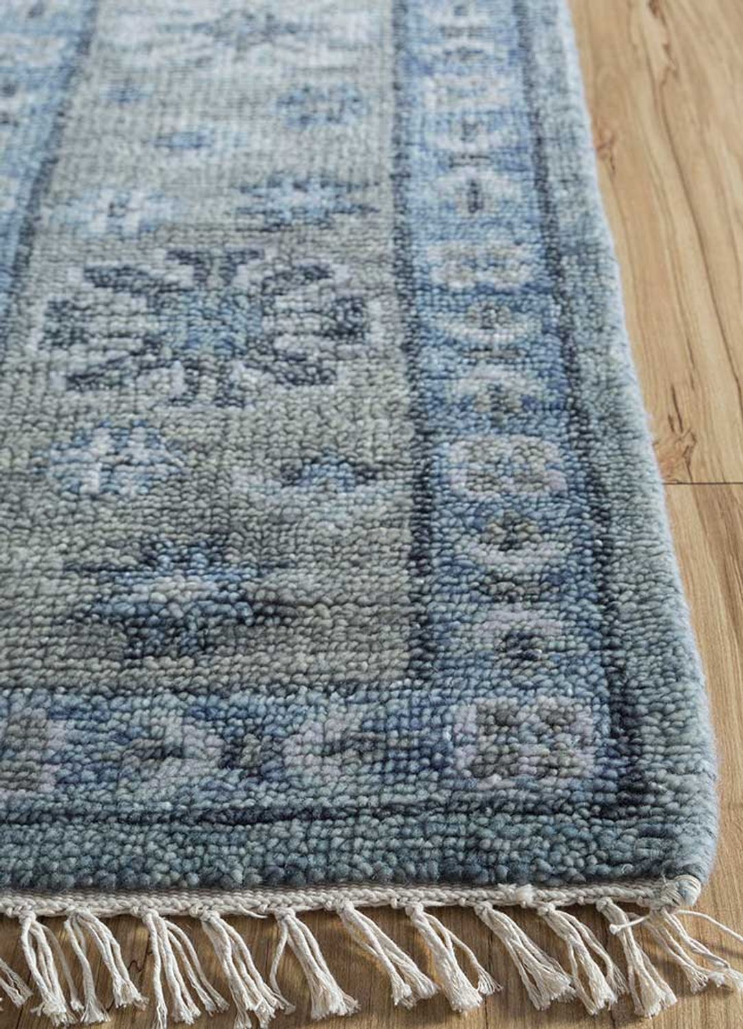 Tapis en laine - 300 x 200 cm - bleu foncé