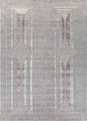 Tapis design - 270 x 180 cm - argent