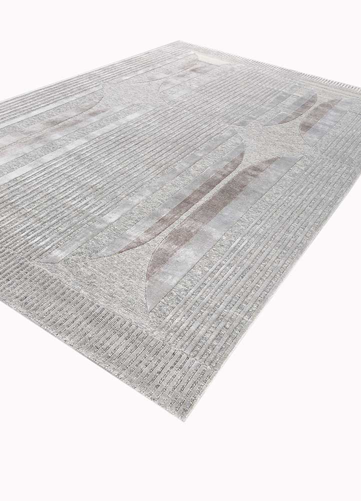 Tapis design - 270 x 180 cm - argent