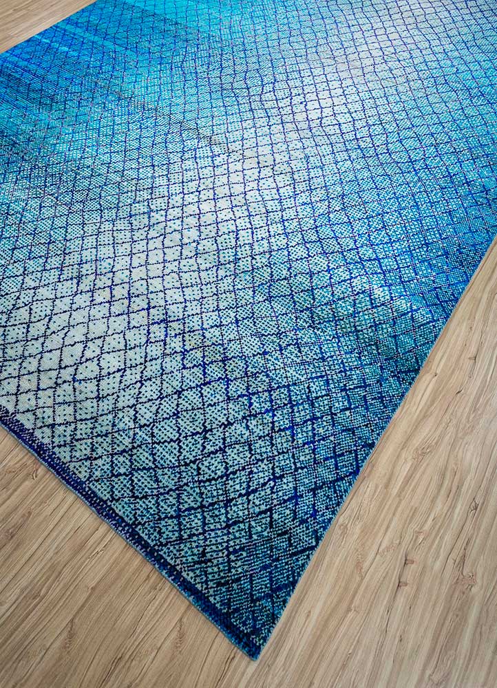 Tapis en laine - 300 x 240 cm - bleu clair