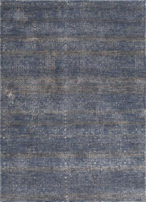 Tapis en laine - 150 x 90 cm - bleu foncé