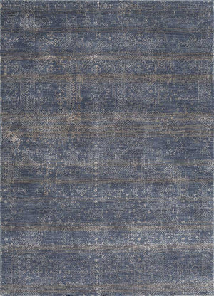 Tapis en laine - 150 x 90 cm - bleu foncé