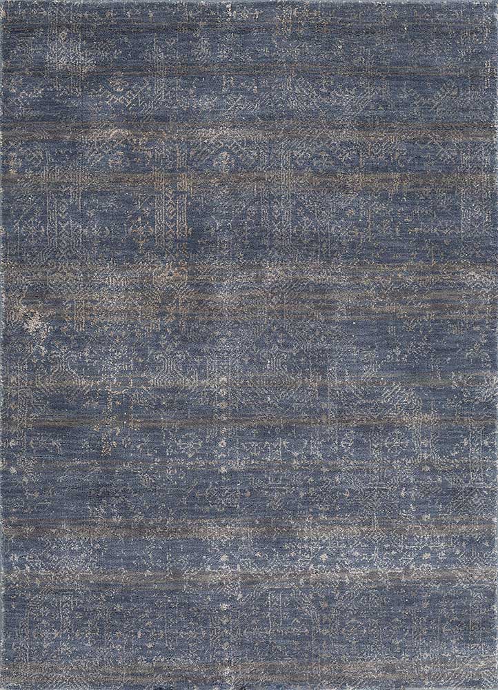 Tapis en laine - 150 x 90 cm - bleu foncé