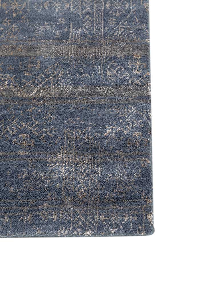 Tapis en laine - 150 x 90 cm - bleu foncé