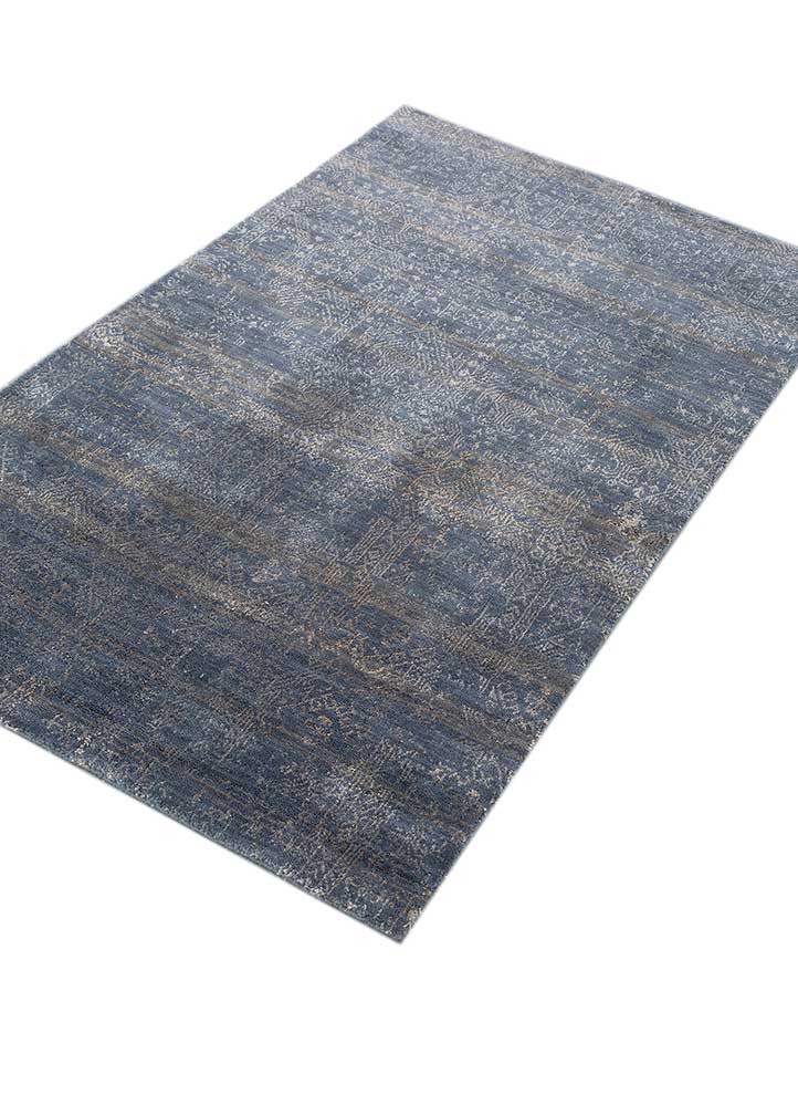 Tapis en laine - 150 x 90 cm - bleu foncé