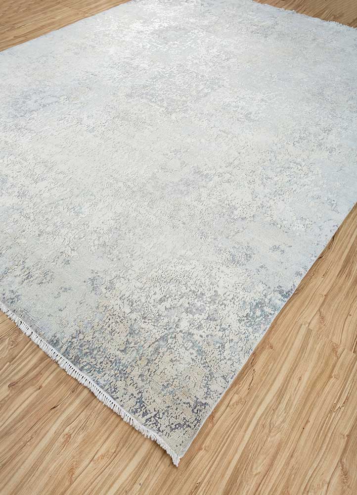 Tapis en laine - 298 x 235 cm - argent