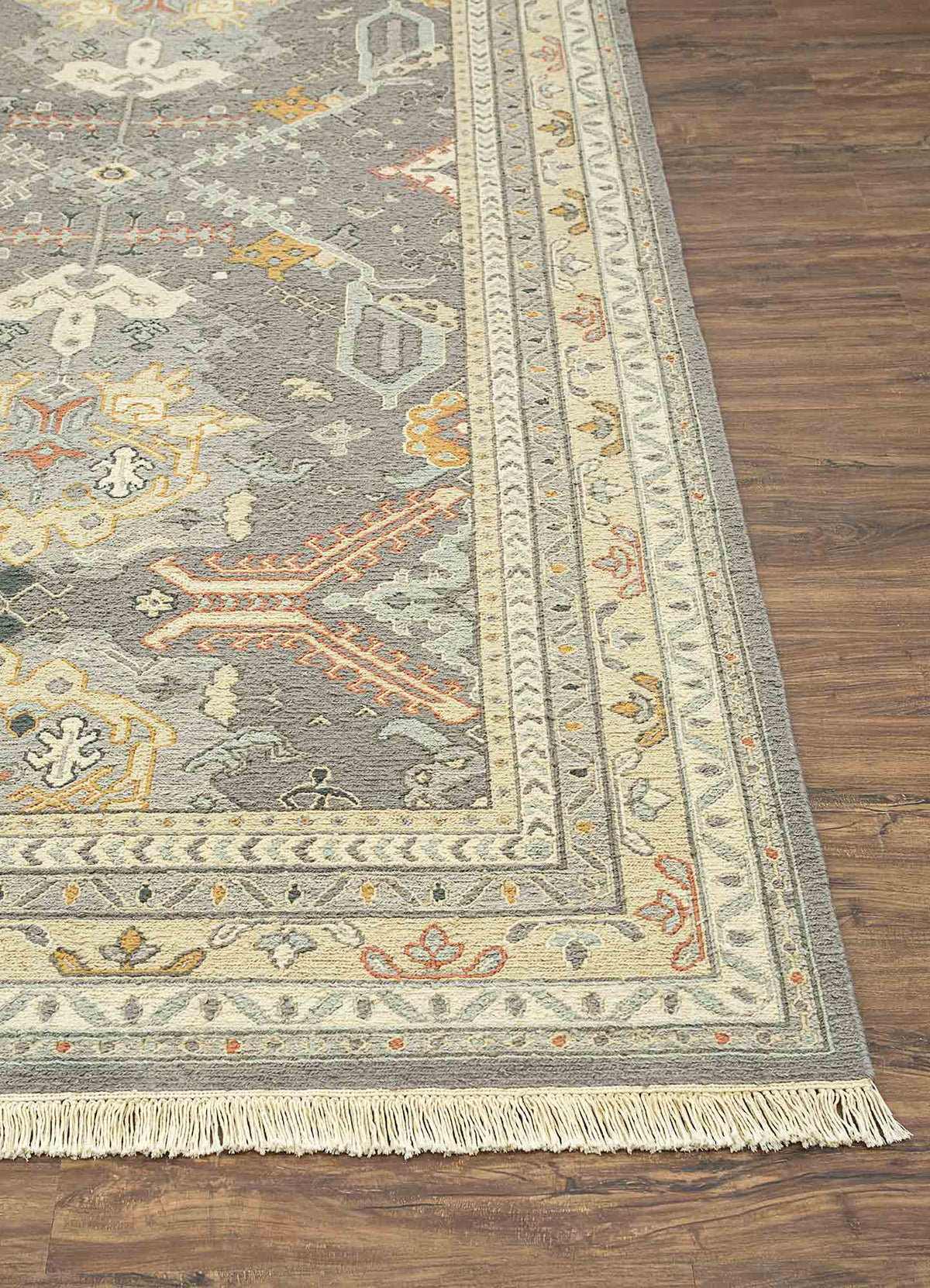 Tapis en laine - 90 x 60 cm - vert olive