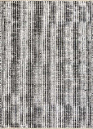 Tapis en sisal - 240 x 150 cm - noir et blanc