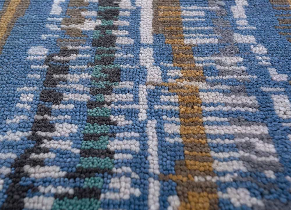 Tapis en laine - 180 x 135 cm - bleu