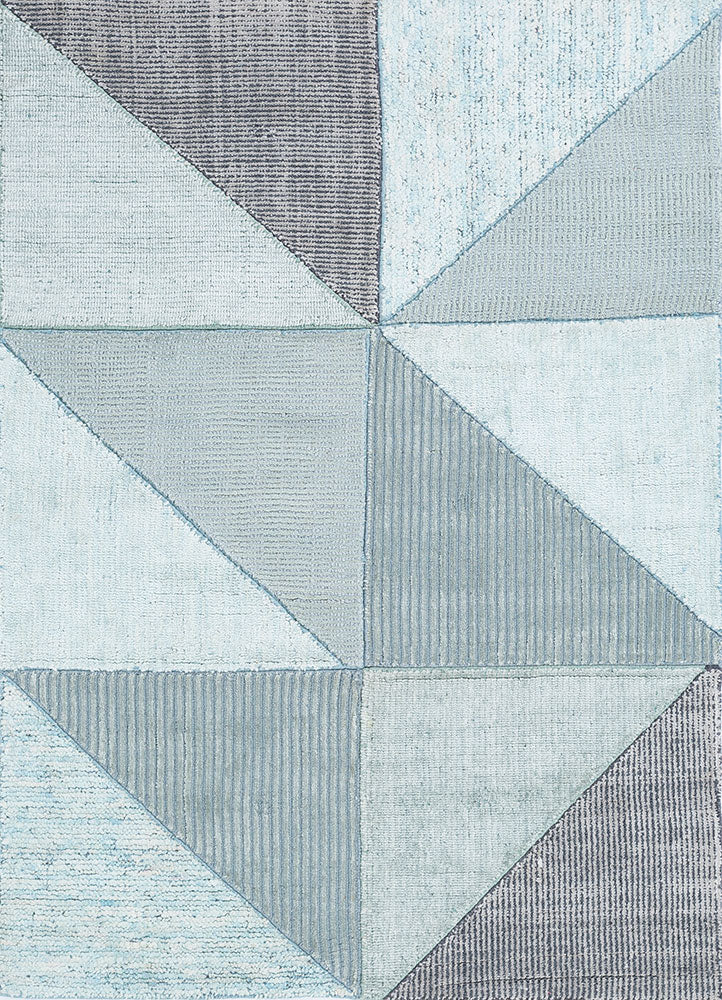 Tapis moderne - 228 x 163 cm - bleu clair