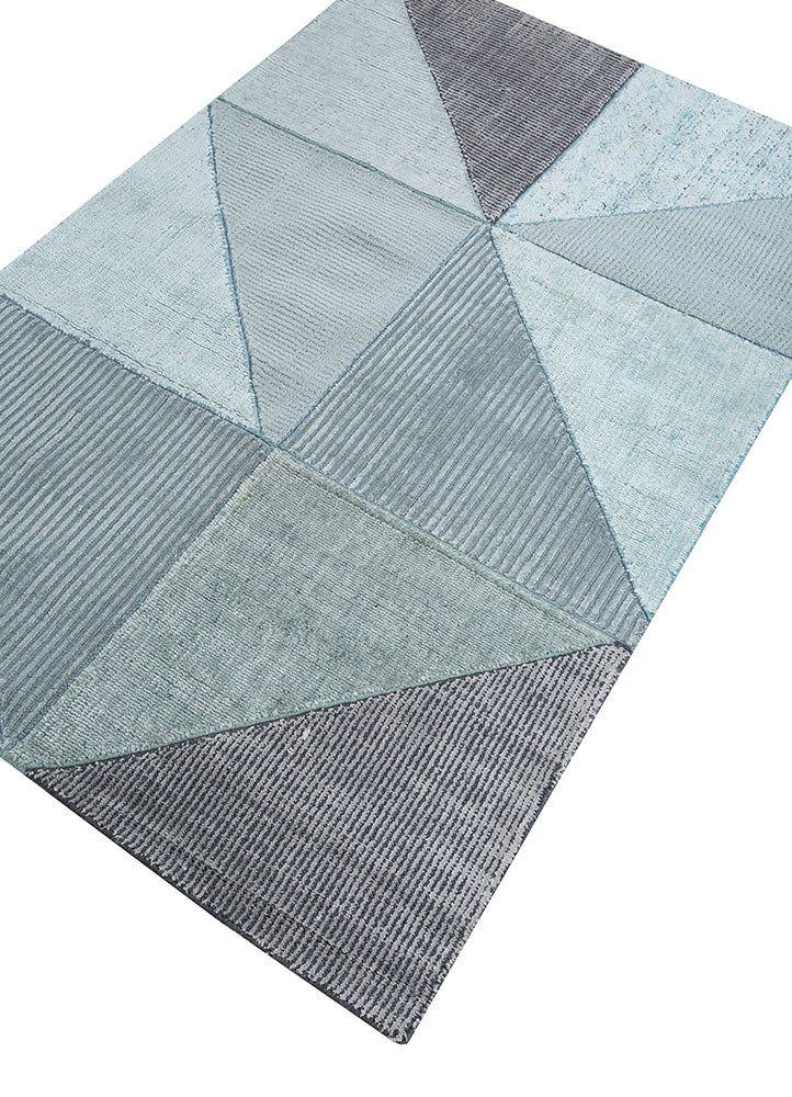 Tapis moderne - 228 x 163 cm - bleu clair