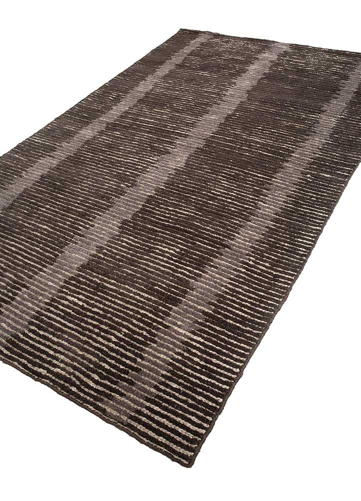 Tapis en laine - 255 x 150 cm - marron foncé