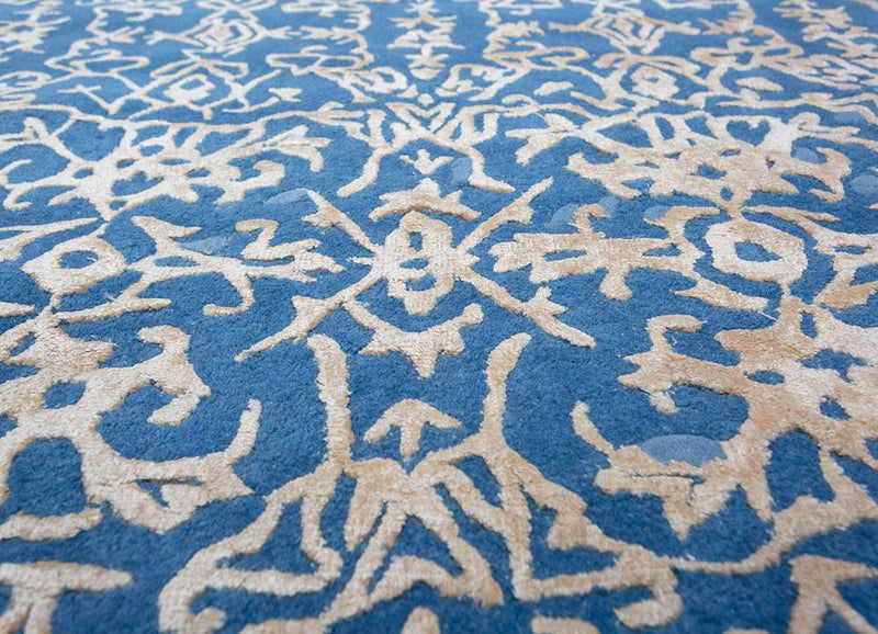Tapis en laine - 465 x 375 cm - bleu