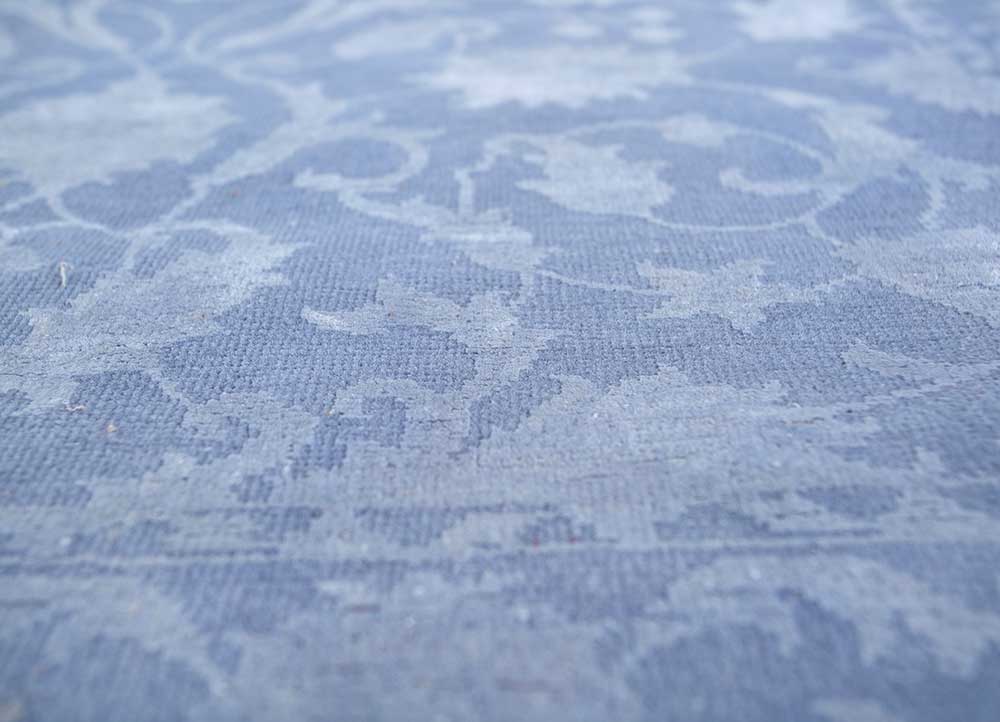 Tapis en laine - 150 x 75 cm - bleu de mer