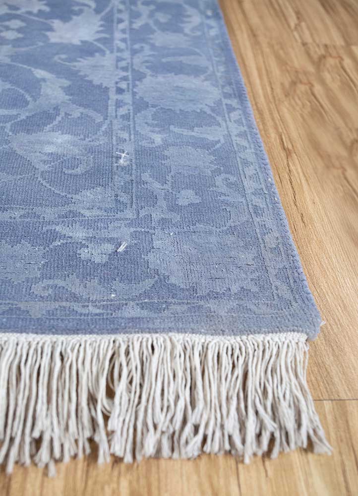 Tapis en laine - 150 x 75 cm - bleu de mer