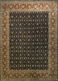 Tapis en laine - 450 x 360 cm - bleu