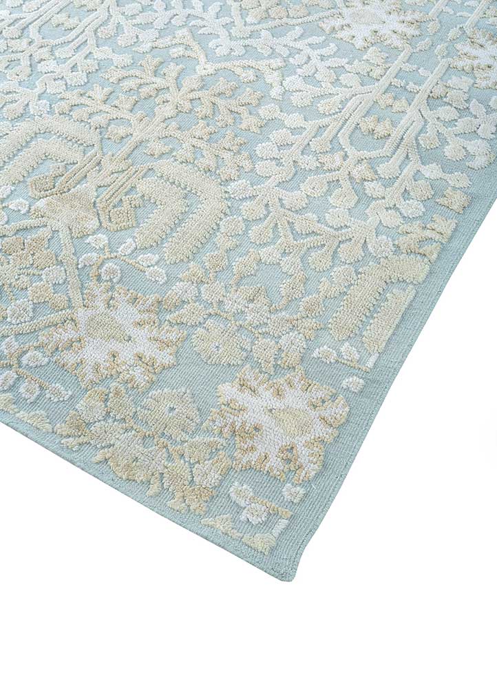Tapis en laine - 345 x 300 cm - bleu