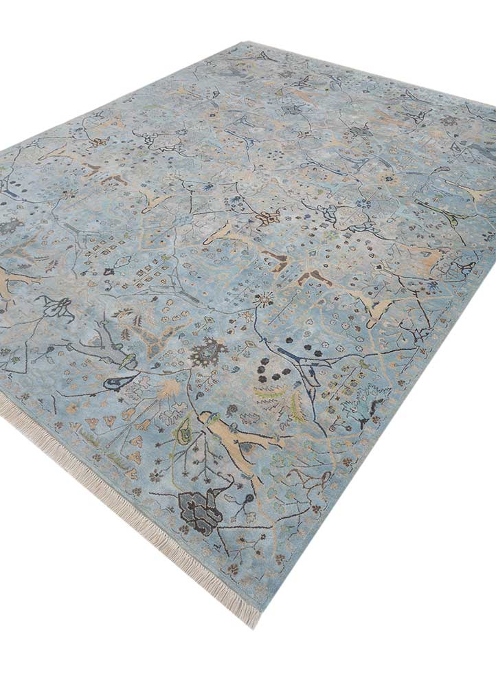 Tapis design - 300 x 240 cm - bleu ciel