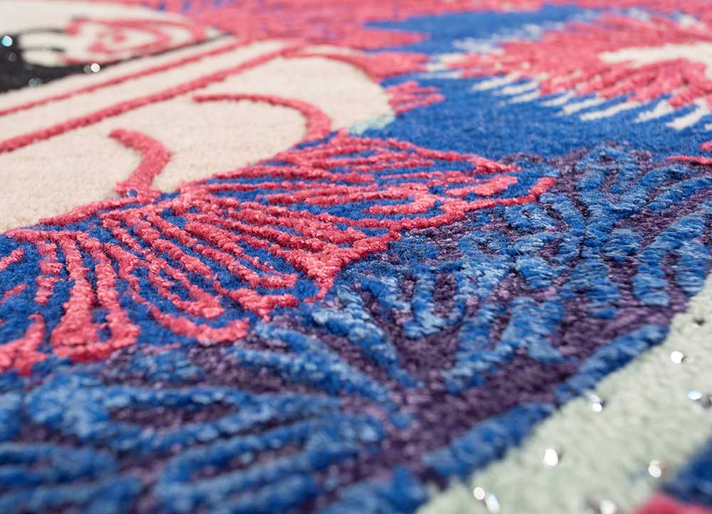 Tapis en laine - 240 x 120 cm - bleu