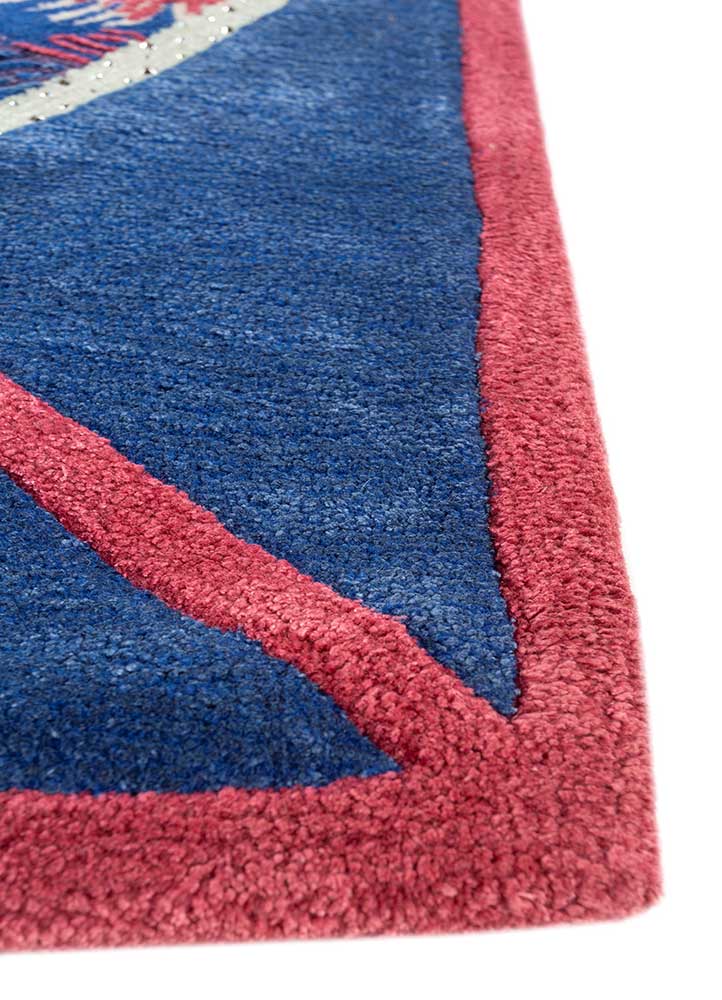 Tapis en laine - 240 x 120 cm - bleu