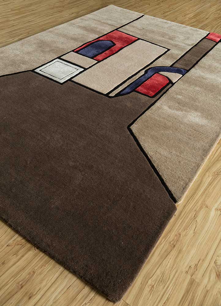 Tapis en laine originale  - 240 x 170 cm - beige