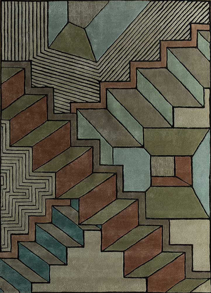 Tapis en laine - 240 x 180 cm - vert