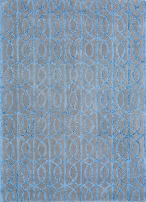 Tapis en laine - 180 x 120 cm - bleu de mer